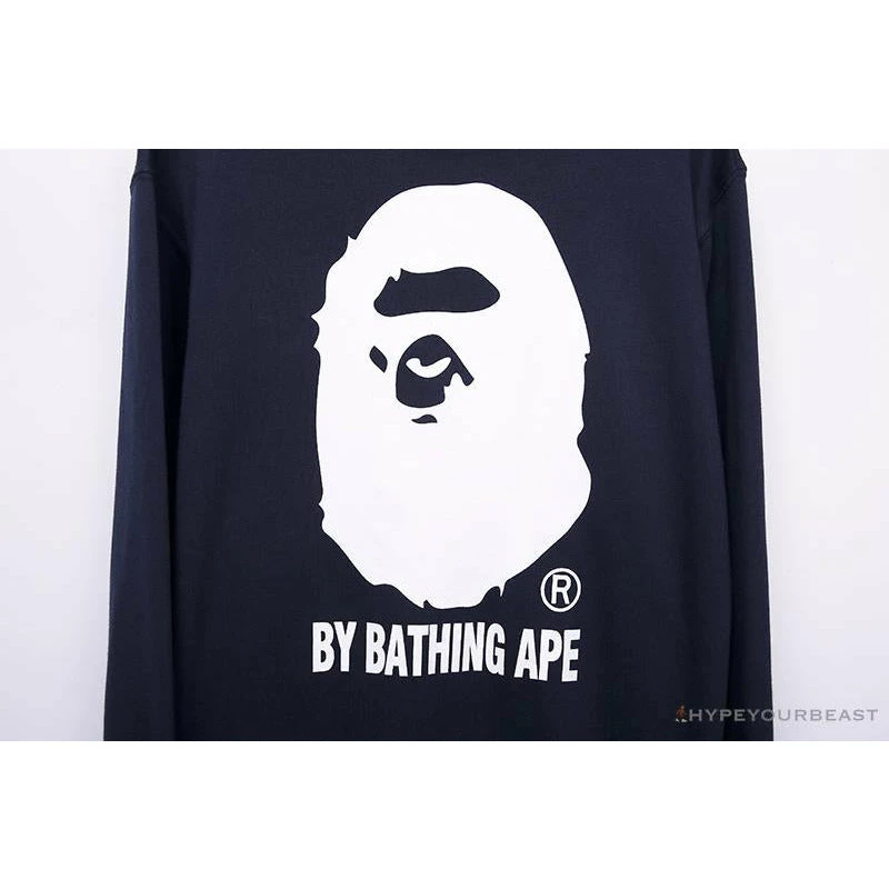 Hypeyourbeast BAPE Behind The Great Ape-Man Head Long Sleeve Shirt 'DARK BLUE' 4 Hypeyourbeast BAPE Behind The Great Ape-Man Head Long Sleeve Shirt 'DARK BLUE'