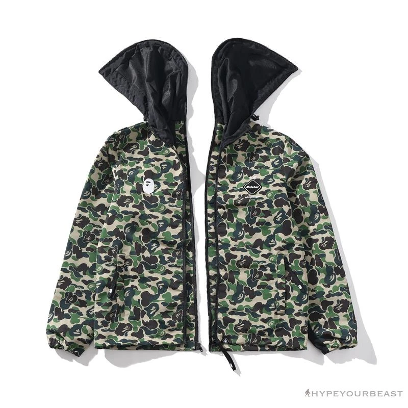 Hypeyourbeast BAPE X FCRB Joint Double Zip Camouflage Hoodie 'GREEN' 15 Hypeyourbeast BAPE X FCRB Joint Double Zip Camouflage Hoodie 'GREEN'