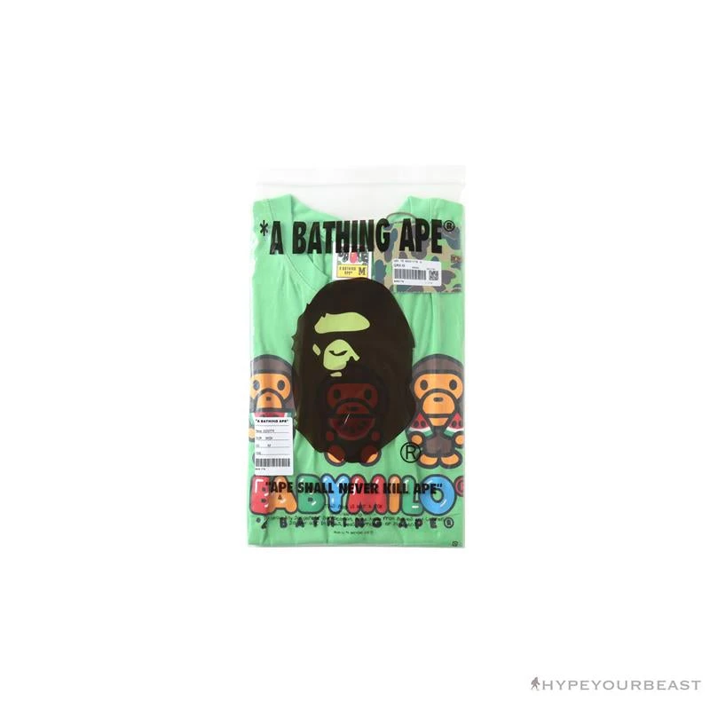 Hypeyourbeast Clothes BAPE Baby Milo Watermelon Little Monkey Tee Shirt 'GREEN' 16 Hypeyourbeast Clothes BAPE Baby Milo Watermelon Little Monkey Tee Shirt 'GREEN'