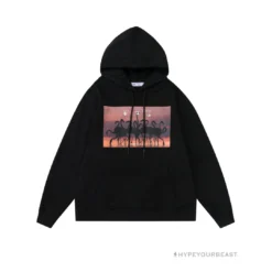 HypeYourBeast Off White Hoodie Flamingo - Black Hoodies & Jackets