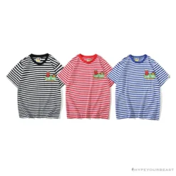 Hypeyourbeast Clothes BAPE Baby Milo Sesame Street Striped Tee Shirt 'BLACK'