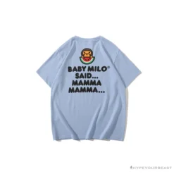 Hypeyourbeast BAPE Baby Milo Watermelon Little Monkey Tee Shirt 'BLUE'