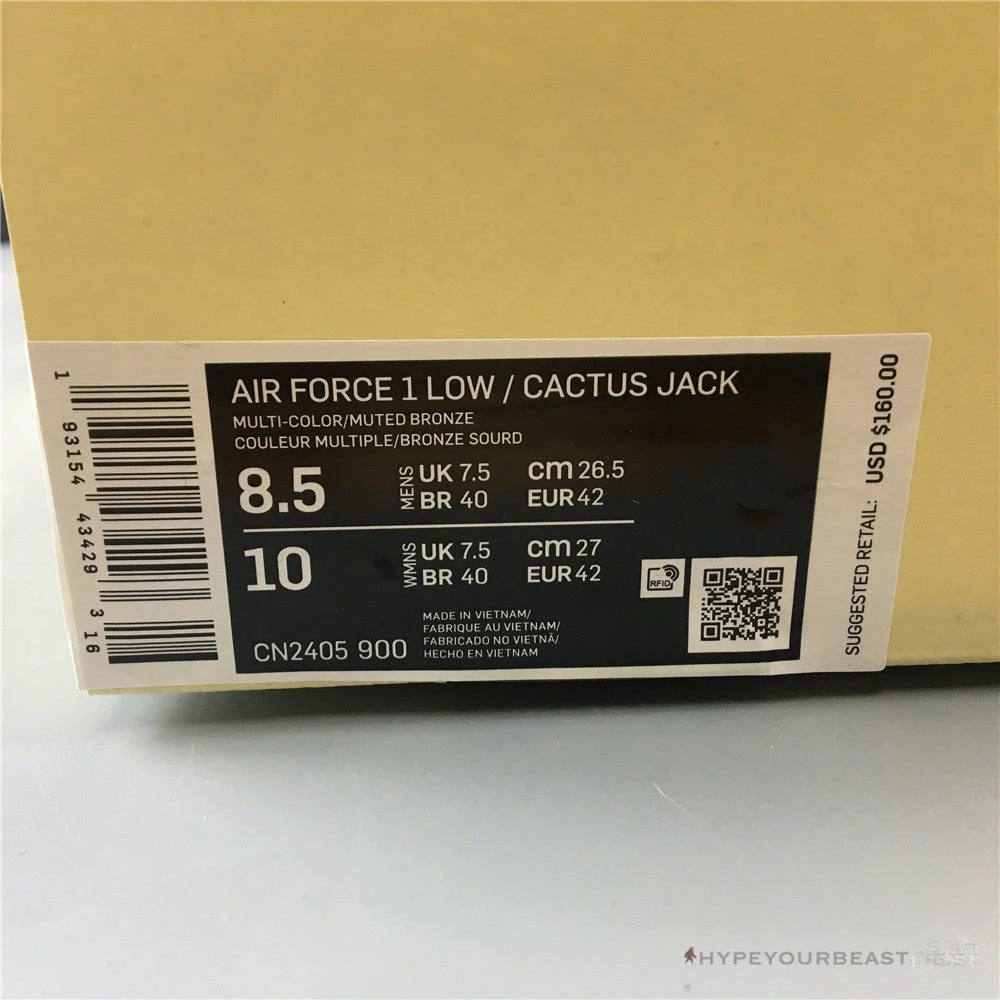 Hypeyourbeast Nike Air Force 1 Low “Travis Scott - Cactus Jack” 20 Hypeyourbeast Nike Air Force 1 Low “Travis Scott - Cactus Jack”