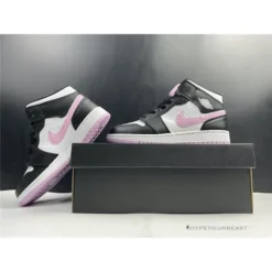 Hypeyourbeast Jordan 1 Mid White Black Light Arctic Pink