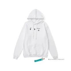 HypeYourBeast Off-White Green Hoodie - White Hoodies & Jackets
