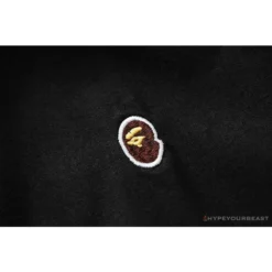 Hypeyourbeast Clothes BAPE Classic Embroidered Logo Ape Head Tee Shirt 'BLACK'