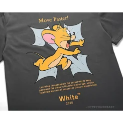 Hypeyourbeast OFF-WHITE Jerry Move Faster Tee Shirt 'GREY'