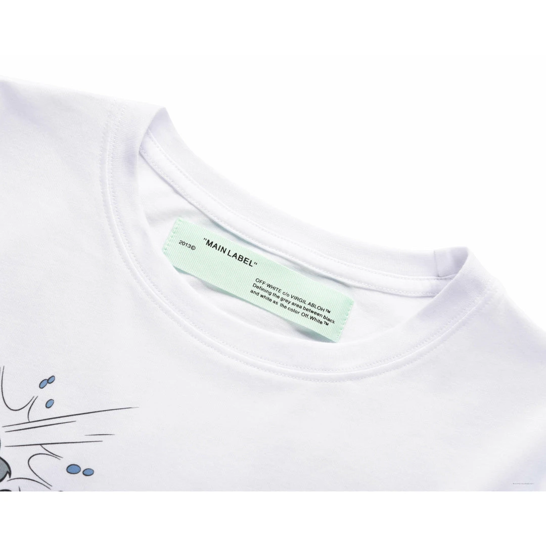 Hypeyourbeast OFF-WHITE Summer Tom And Jerry Print Tee Shirt 'WHITE' T-Shirts 4 Hypeyourbeast OFF-WHITE Summer Tom And Jerry Print Tee Shirt 'WHITE' T-Shirts