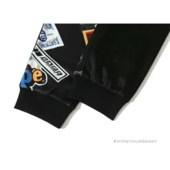Hypeyourbeast BAPE Badge LOGO Sticker Style Stitching Pants
