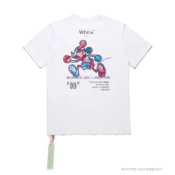 Hypeyourbeast T-Shirts OFF-WHITE Joint Running Mickey Mouse Arrow Tee Shirt 'WHITE'