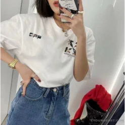 Hypeyourbeast T-Shirts OFF-WHITE Daisy Graffiti Arrow Conley Tee Shirt 'WHITE'