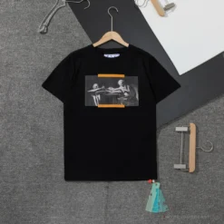 Hypeyourbeast T-Shirts OFF-WHITE Orange Hand Tee Shirt 'BLACK'