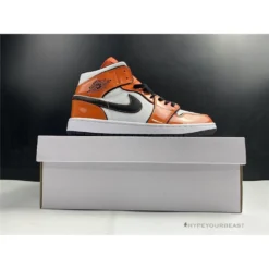 Hypeyourbeast Air Jordan 1 Mid Turf Orange Patent