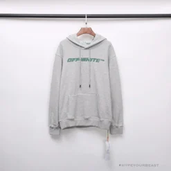Hypeyourbeast Hoodies & Jackets OFF-WHITE Hand-Painted Utility Pole Worker Hoodie 'GREY'
