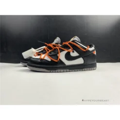 Hypeyourbeast Off White X Nike Dunk Low Black Orange Lace