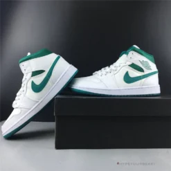 Hypeyourbeast Air Jordan 1 Mid White Mystic Green