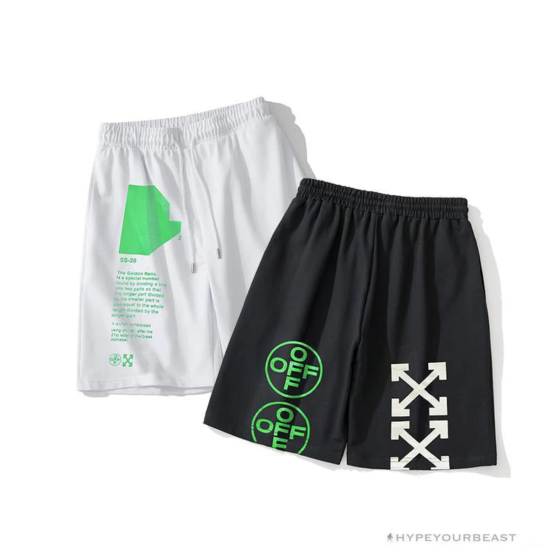 Hypeyourbeast OFF-WHITE Golden Ratio Shorts 'WHITE' 9 Hypeyourbeast OFF-WHITE Golden Ratio Shorts 'WHITE'