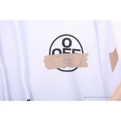 Hypeyourbeast OFF-WHITE Rubber Strip Arrow Hoodie 'WHITE' Hoodies & Jackets