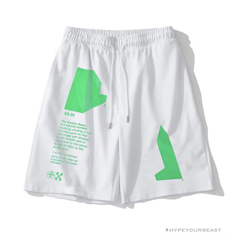 Hypeyourbeast OFF-WHITE Golden Ratio Shorts 'WHITE' 1 Hypeyourbeast OFF-WHITE Golden Ratio Shorts 'WHITE'