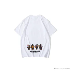 Hypeyourbeast BAPE Baby Milo Blue Shark Hat Little Monkey Tee Shirt 'WHITE'