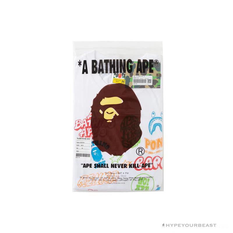Hypeyourbeast BAPE Street Graffiti Tee Shirt 'WHITE' 4 Hypeyourbeast BAPE Street Graffiti Tee Shirt 'WHITE'