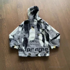 HypeYourBeast Supreme Penguins Hooded Fleece Jacket Black Hoodies & Jackets 16 HypeYourBeast Supreme Penguins Hooded Fleece Jacket Black Hoodies & Jackets