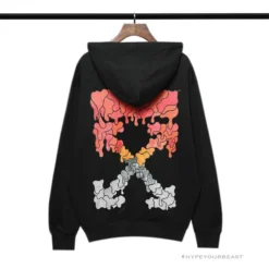 HypeYourBeast Off White Hoodie Black RED