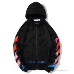 HypeYourBeast Off White Hoodie Blue Pink Hoodies & Jackets