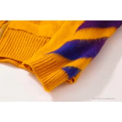 Hypeyourbeast OFF-WHITE Mohair Zip Sweater Hoodie 'Yellow'