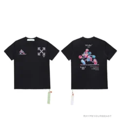 Hypeyourbeast T-Shirts OFF-WHITE Joint Running Mickey Mouse Arrow Tee Shirt 'BLACK'