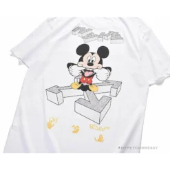 Hypeyourbeast OFF-WHITE Mickey Bluff Face Tee Shirt 'WHITE'