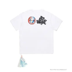 Hypeyourbeast OFF-WHITE Graffiti Letter Doraemon Tee Shirt 'WHITE'