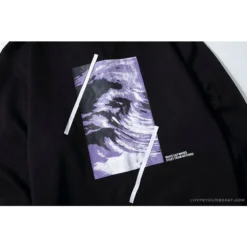 Hypeyourbeast OFF-WHITE Classic Wave Oil Painting Cotton Terry Long Sleeve Shirt 'BLACK' Shirts 15 Hypeyourbeast OFF-WHITE Classic Wave Oil Painting Cotton Terry Long Sleeve Shirt 'BLACK' Shirts