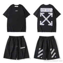 Hypeyourbeast OFF-WHITE Cabin Cabbage Shorts 'BLACK' Pants