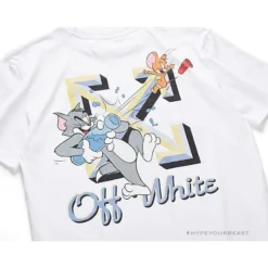 Hypeyourbeast OFF-WHITE Summer Tom And Jerry Print Tee Shirt 'WHITE' T-Shirts 19 Hypeyourbeast OFF-WHITE Summer Tom And Jerry Print Tee Shirt 'WHITE' T-Shirts