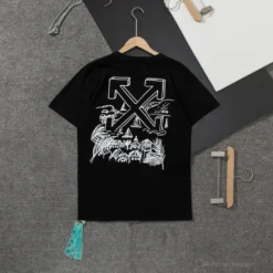 Hypeyourbeast T-Shirts OFF-WHITE Tropical Landscape Tee Shirt 'BLACK'