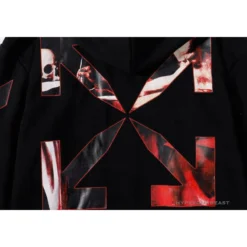 Hypeyourbeast OFF-WHITE Skull And Writing Hoodie 'BLACK' Hoodies & Jackets