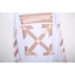 Hypeyourbeast OFF-WHITE Rubber Strip Arrow Hoodie 'WHITE' Hoodies & Jackets