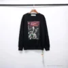 Hypeyourbeast OFF-WHITE New Madonna Painting Cotton Terry Long Sleeve Shirt 'BLACK' Shirts