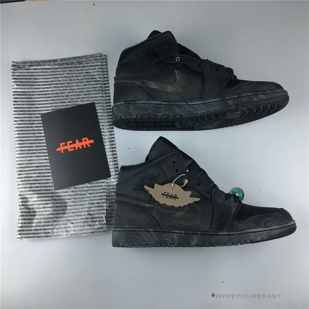 Hypeyourbeast Air Jordan 1 Mid X CLOT 'Black' 3 Hypeyourbeast Air Jordan 1 Mid X CLOT 'Black'