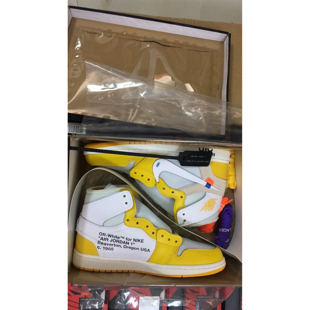 Hypeyourbeast Off-White X Air Jordan 1 High Canary Yellow 27 Hypeyourbeast Off-White X Air Jordan 1 High Canary Yellow