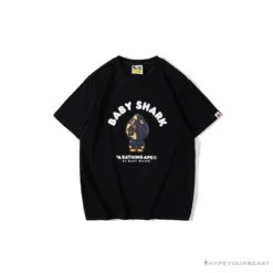 Hypeyourbeast Clothes BAPE Baby Shark Red Shark Tee Shirt 'BLACK'