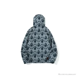 Hypeyourbeast BAPE X COACH Co-Branded Grey-Blue Hoodie