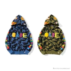 Hypeyourbeast BAPE X Readymade Tiger Head Foam Camouflage Hoodie 'BLUE' Clothes
