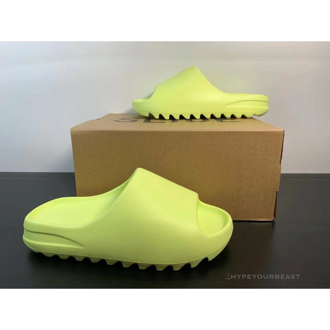 HypeYourBeast Adidas Yeezy Slide Glow Green 2 HypeYourBeast Adidas Yeezy Slide Glow Green