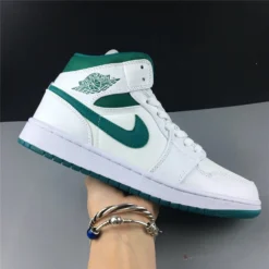 Hypeyourbeast Air Jordan 1 Mid White Mystic Green