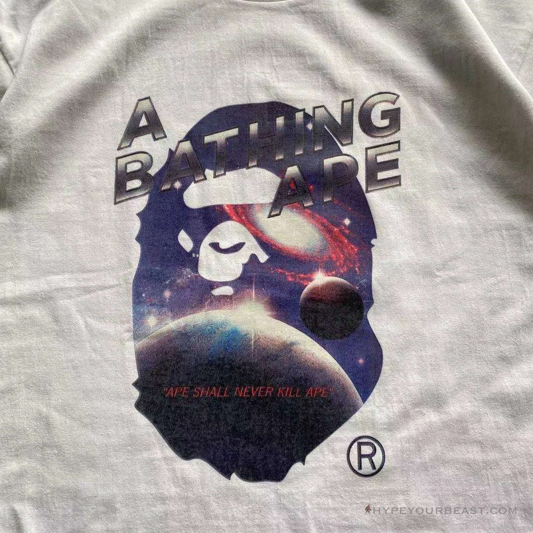 Hypeyourbeast Clothes Bape Tee Shirt White Galaxy 2 Hypeyourbeast Clothes Bape Tee Shirt White Galaxy