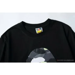 Hypeyourbeast Clothes BAPE Luminous Spots Camouflage Great Ape Man Black Head Cotton Short Sleeve Tee Shirt 'BLACK' 17 Hypeyourbeast Clothes BAPE Luminous Spots Camouflage Great Ape Man Black Head Cotton Short Sleeve Tee Shirt 'BLACK'
