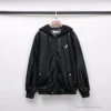 Hypeyourbeast OFF-WHITE 20FW New Logo Hooded Leather Jacket Black Hoodies & Jackets