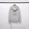 Hypeyourbeast Hoodies & Jackets OFF-WHITE Hand-Painted Utility Pole Worker Hoodie 'GREY'